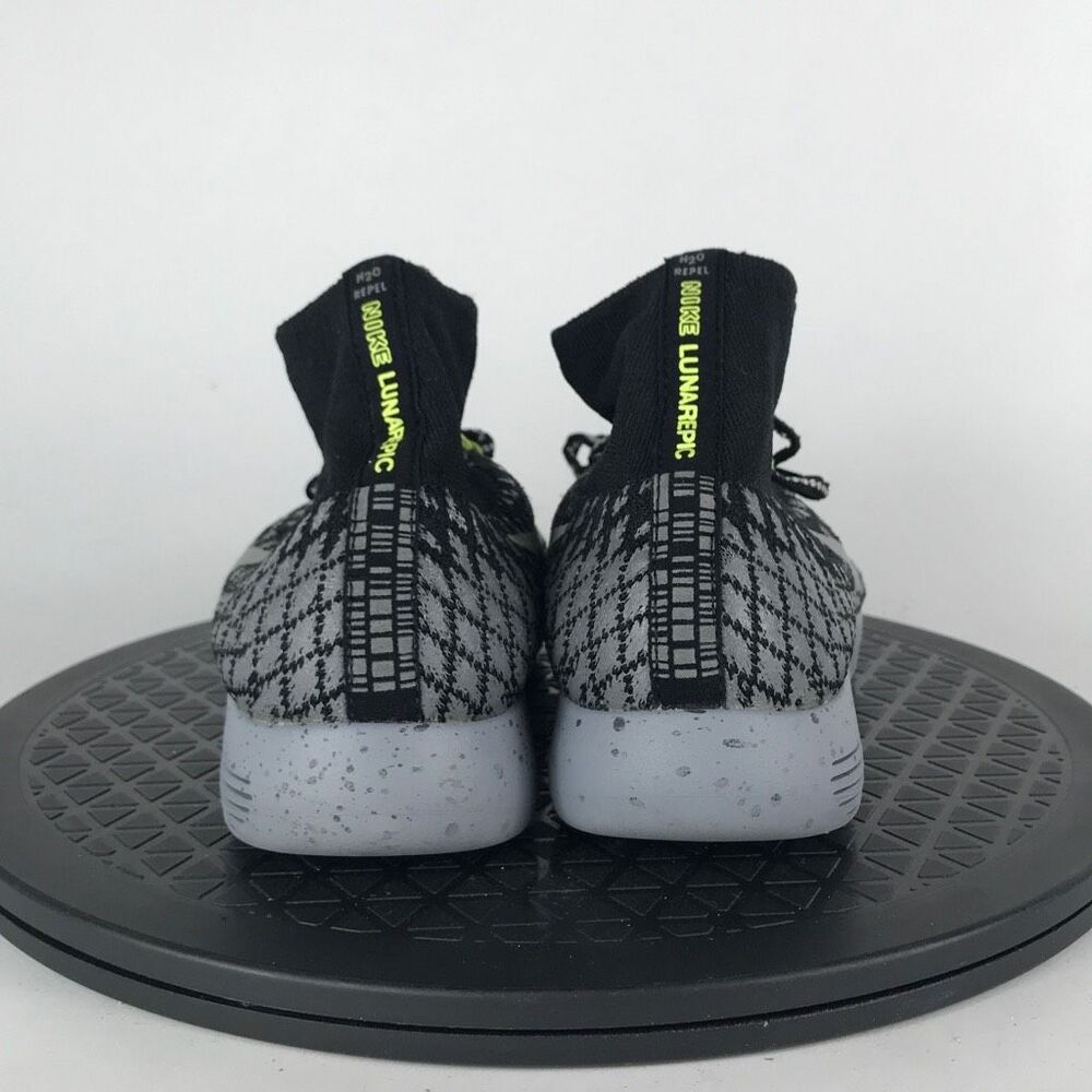 Nike LunarEpic Flyknit Shield H20 Black Running Shoes 849665-001 Womens Size 6.5 - Picture 6 of 12